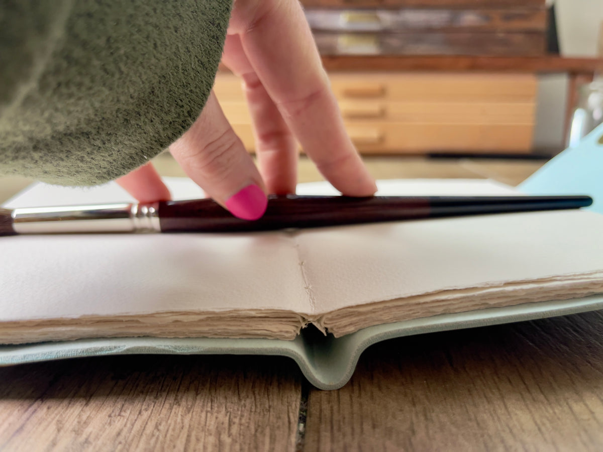 Handmade Watercolor Sketchbook: Black MINI Softcover 100% Cotton Cold Press